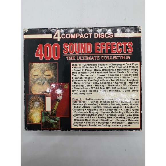400 Sound Effects The Ultimate Collection 4 CD Set Audio Library - Picture 1 of 3